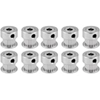 Los mejores  - 3Dman GT2 Pulley 16 Teeth 5mm bore 6mm Width 20T Timing Belt Pulley Wheel Aluminum for 3D Printer - Set of 10